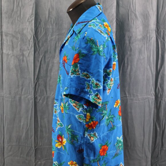 Vintage Hawaiian Shirt - Island Patter with Flowers Made in Hawaii - Mens L - Picture 7 of 10